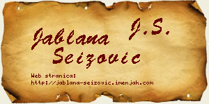 Jablana Seizović vizit kartica